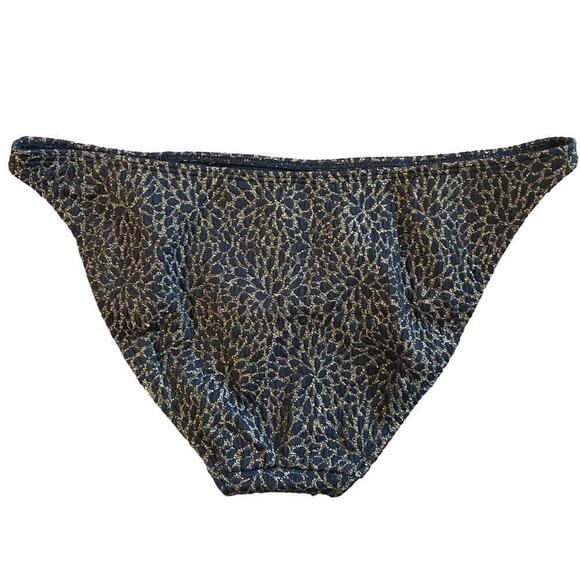 NWT Andie x Demi Moore Swim The Tropez Bikini Bottom In Black/Gold Size Large - Picture 3 of 7
